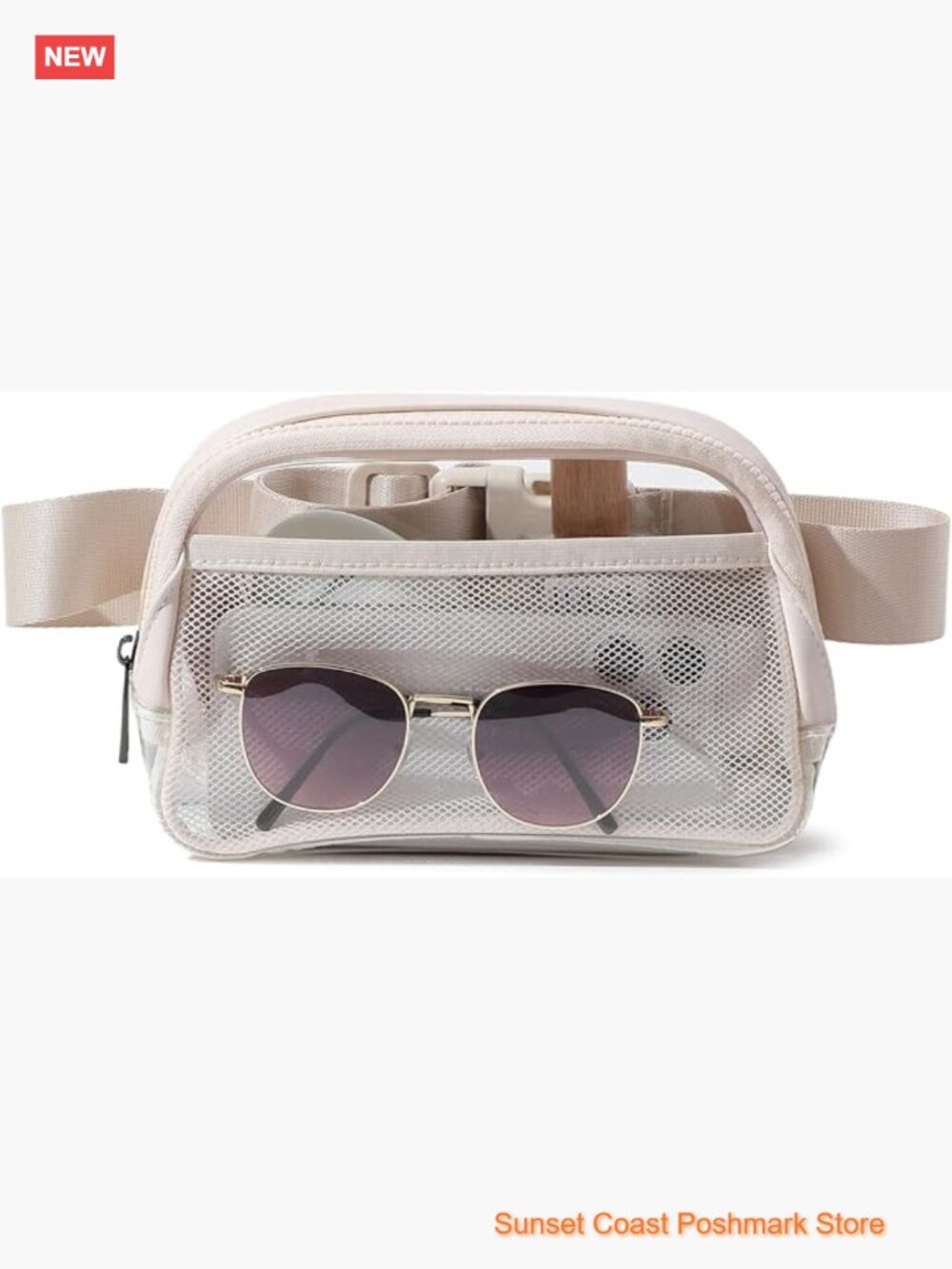 Stadium Approved Clear Belt Bag Fanny Pack Crossbody Adjustable Strap TPU PU